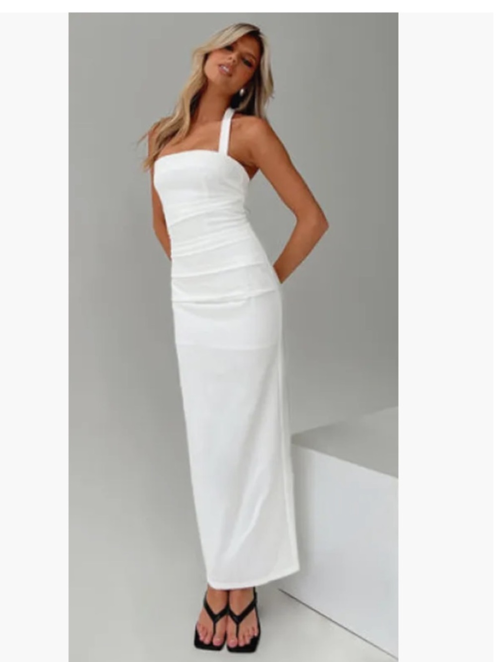 Lioness 1999 Porcelain Maxi Dress White XS - Picture 2 of 5